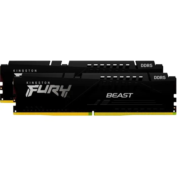 Kingston FURY DDR5 - 64GB - 6000 - CL - 30 (2x 32 GB) dual kit, RAM (black, KF560C30BBEK2-64, Fury Beast, INTEL XMP, AMD EXPO)