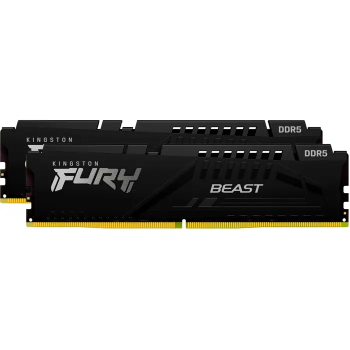 Kingston FURY DDR5 - 64GB - 6400 - CL - 32 (2x 32 GB) dual kit, memory (black, KF564C32BBK2-64, FURY Beast, INTEL XMP)