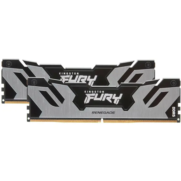 Kingston FURY DDR5 - 96GB - 6400 - CL - 32 (2x 48 GB) dual kit, RAM (silver/black, KF564C32RSK2-96, Renegade, INTEL XMP)