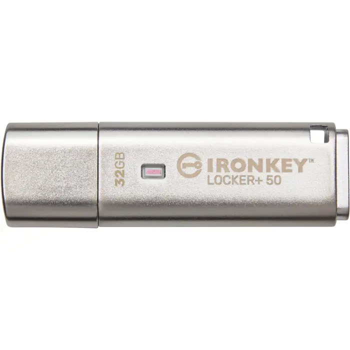 Kingston IronKey Locker+ 50 32 GB, USB stick (aluminum, USB-A 3.2 Gen 1)