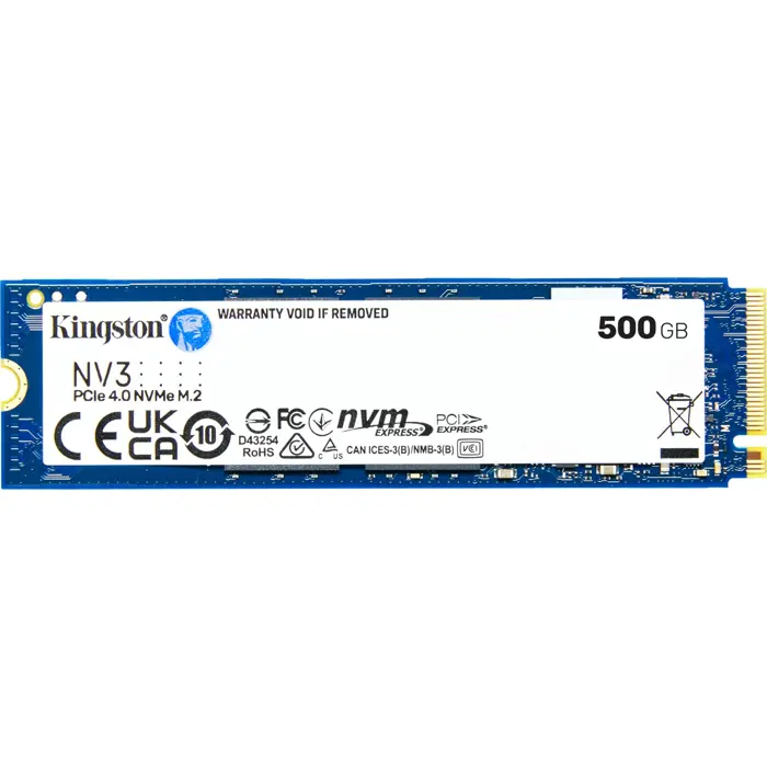 Kingston NV3 500GB, SSD (PCIe 4.0 x4, NVMe, M.2 2280)