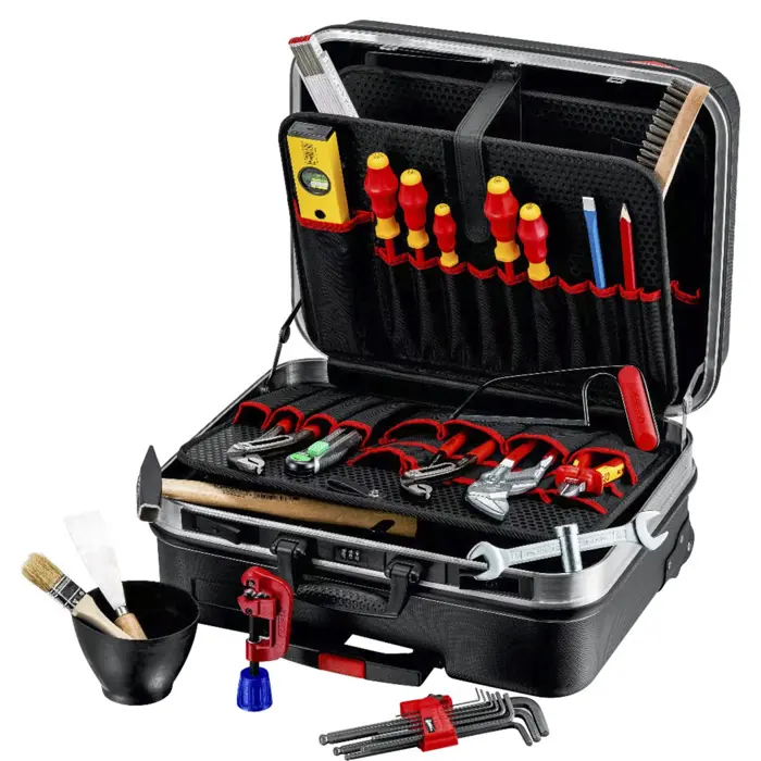 Knipex "BIG Basic Move" Plumbing Tool Case, 31-piece (black, with tool assortment for plumbers)