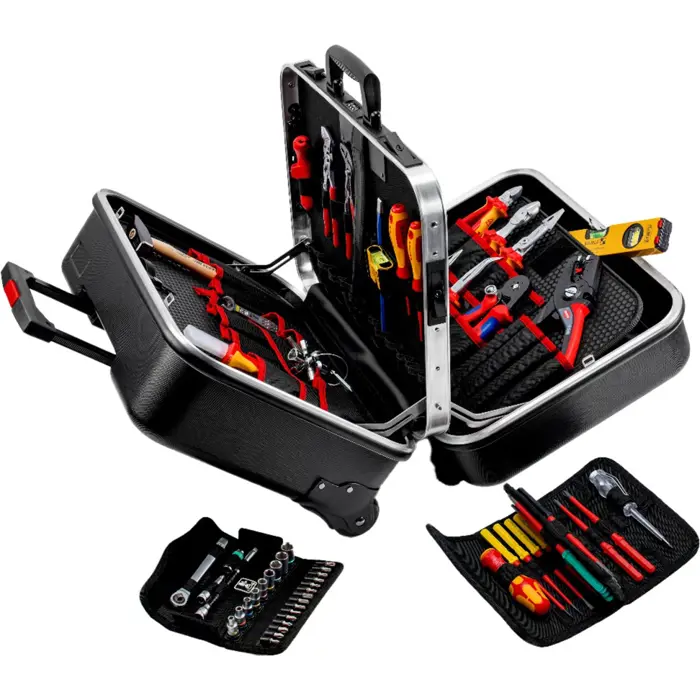 Knipex "BIG Twin Move" electrical tool case, 63 pieces (black, with tool assortment for electricians)