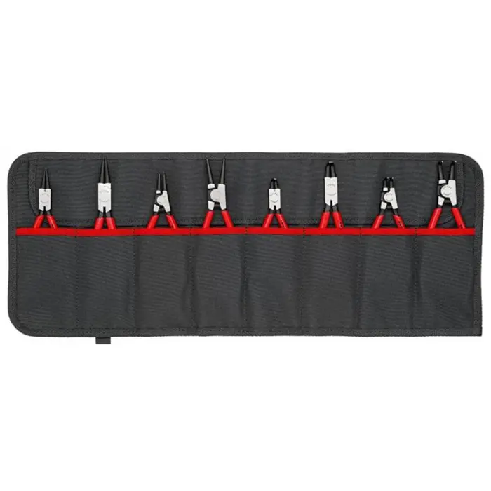 KNIPEX circlip pliers set 00 19 58 V01 (red/black, 8 pieces, straight/angled)