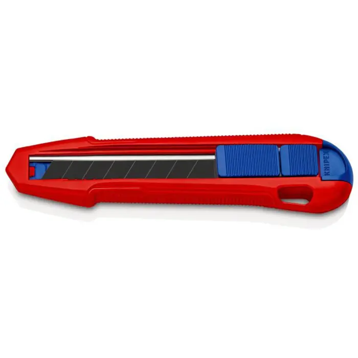 KNIPEX CutiX universal knife, carpet knife (red/blue, incl. 2 blades)