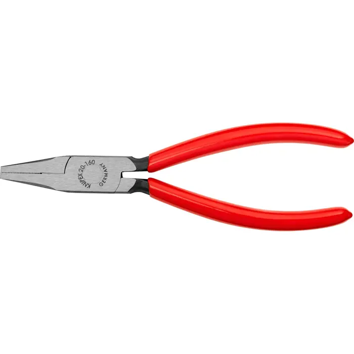 Knipex flat-nose pliers 20 01 160 (red, serrated grips)