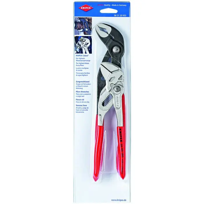 Knipex komplet 003120V03 - red / black, 2-parts set