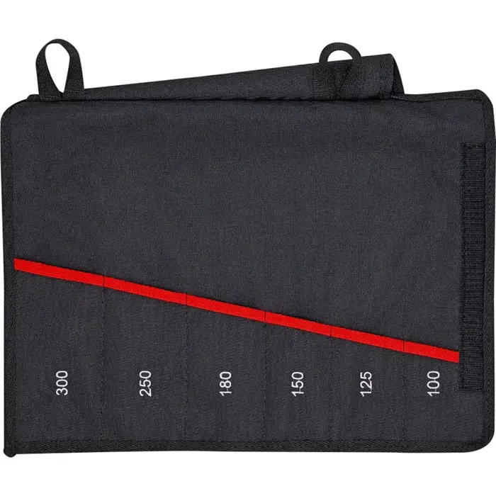Knipex Kult roll bag for pliers wrenches 00 19 55 S4 LE (black/red, 6 compartments)
