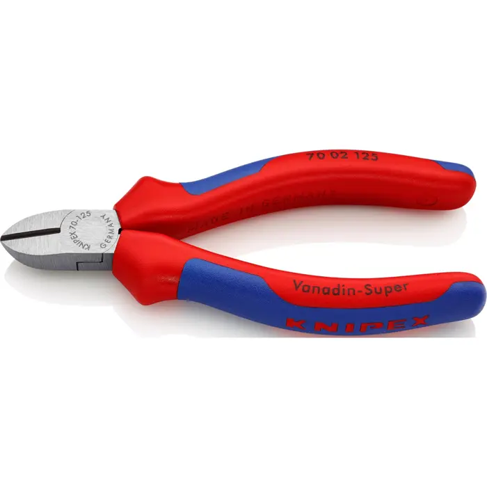 KNIPEX side cutters 70 02 125, cutting pliers (red/blue, length 125mm)