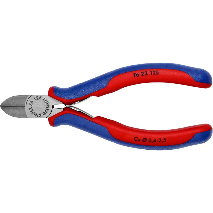 KNIPEX side cutters 76 22 125, cutting pliers (red/blue, length 125mm)