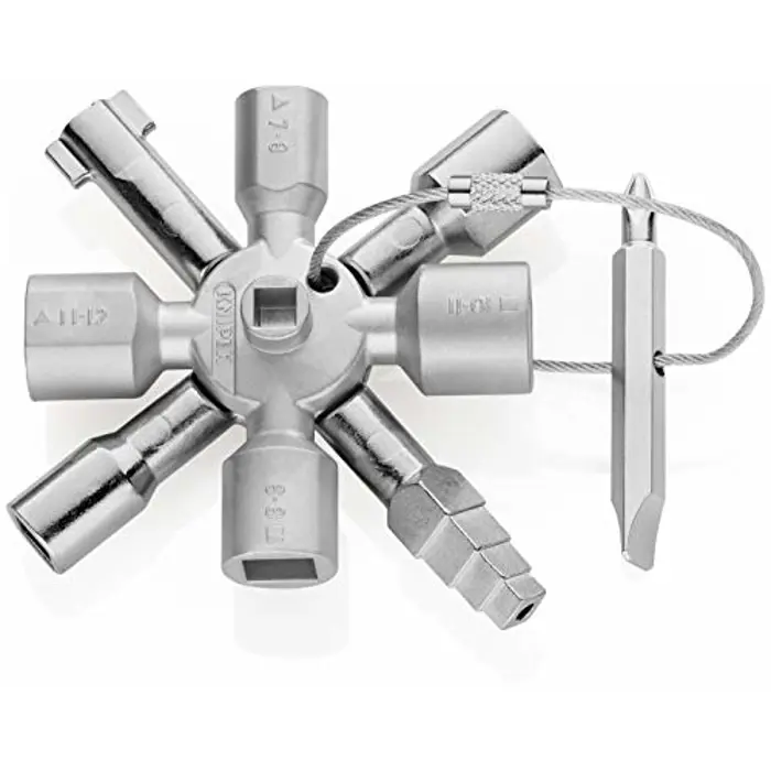 Knipex TwinKey 00 11 01, socket wrench (for common cabinets and locking systems)