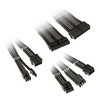 Kolink Core Adept Braided komplet produžnih kablova - crno/metalno siva COREADEPT-EK-BGM