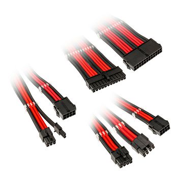 Kolink Core Adept Braided komplet produžnih kablova - crno/crveni COREADEPT-EK-BRD