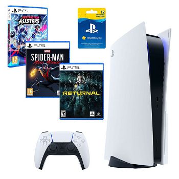 Konzola SONY PlayStation 5 B Chassis + Destruction AllStars + Marvels Spider-Man: Miles Morales + Returnal + PS 365 Days + Poklon slušalice