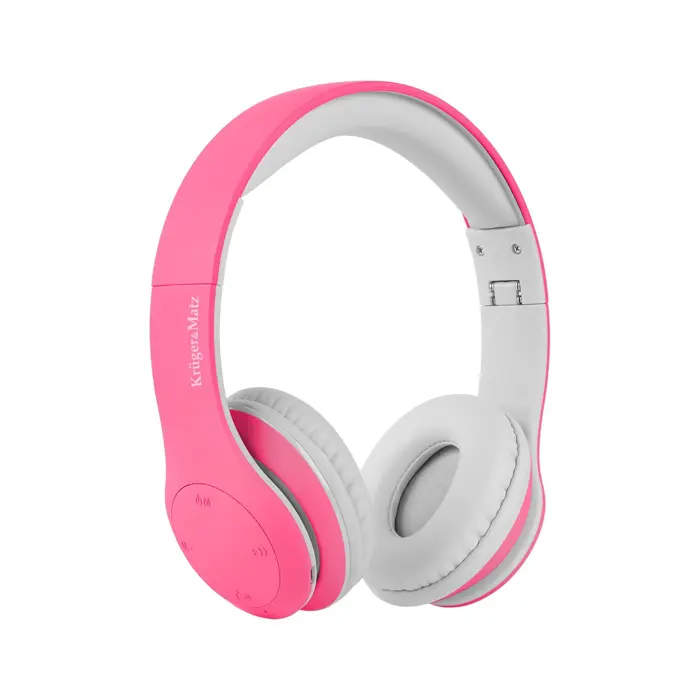 Kruger Matz wireless over-ear headphones for children model Street Kids , pink color