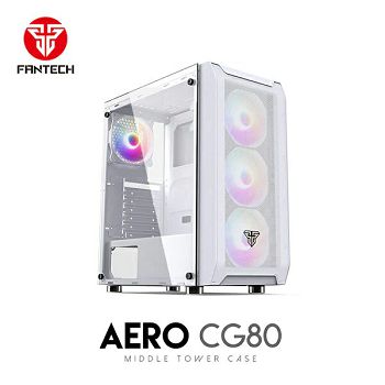 Kućište FANTECH Aero CG80 Space Edition, ATX, window, 4xRGB, bijelo