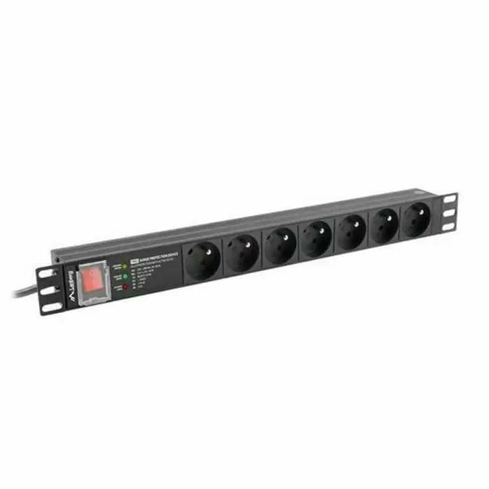 LANBERG PDU RACK POWER STRIP (1U,16A,7X 230V,2M)
