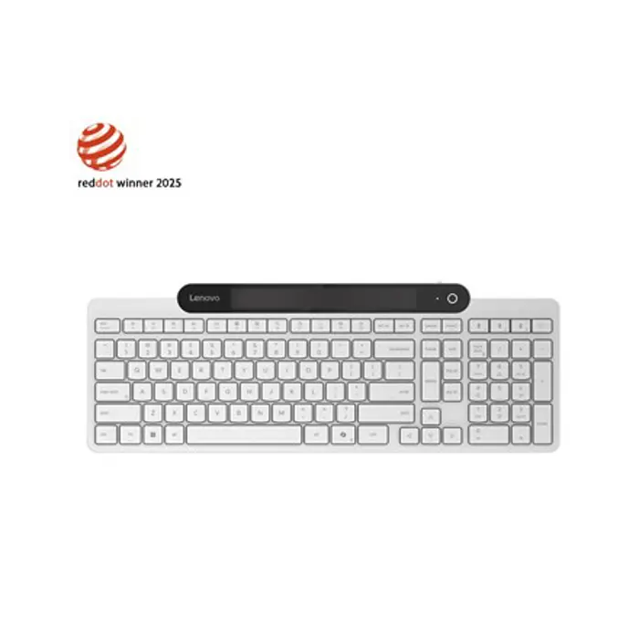 Lenovo 800 Self-Charging Bluetooth Keyboard-US English | Keyboard | Bluetooth | US English | White