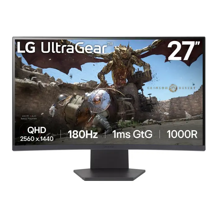 LG 27GS60QC-B | 27 " | VA | QHD | 16:9 | 180 Hz | 1 ms | 2560 x 1440 pixels | 300 cd/m2 | HDMI ports quantity 2