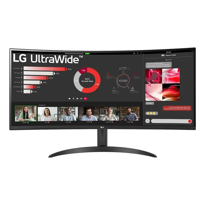LG 34" 34WR50QK-B Curved UltraWide QHD DP HDMI 21:9 schwar