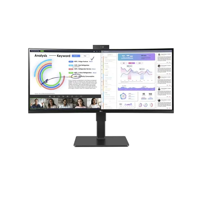LG 34BQ77QC-B computer monitor 86.4 cm (34") 3440 x 1440 pixels UltraWide Dual Quad HD LCD Black