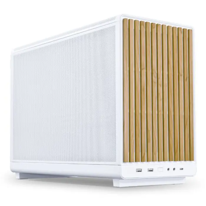 Lian Li DAN Cases A3-mATX Wood Edition PC Case, Micro-ATX - Beech, white