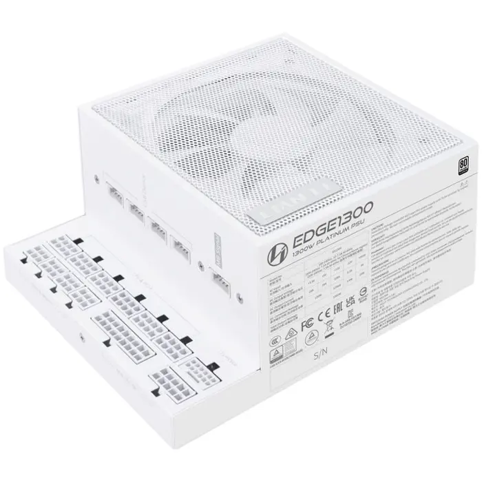 Lian Li EDGE EG1300 80 PLUS Platinum Netzteil, PCIe 5.1, ATX 3.1 - 1300 Watt, weiß-EG1300 WHITE