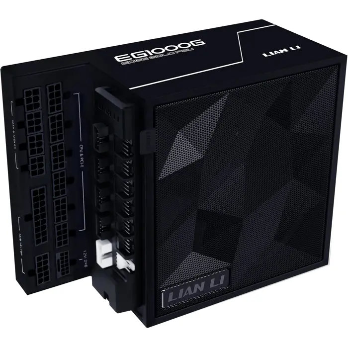 Lian Li EDGE GOLD 1000 80 PLUS Gold Netzteil, PCIe 5.1, ATX 3.1 - 1.000 Watt, schwarz, inkl. USB-Hub-EG1000G BLACK
