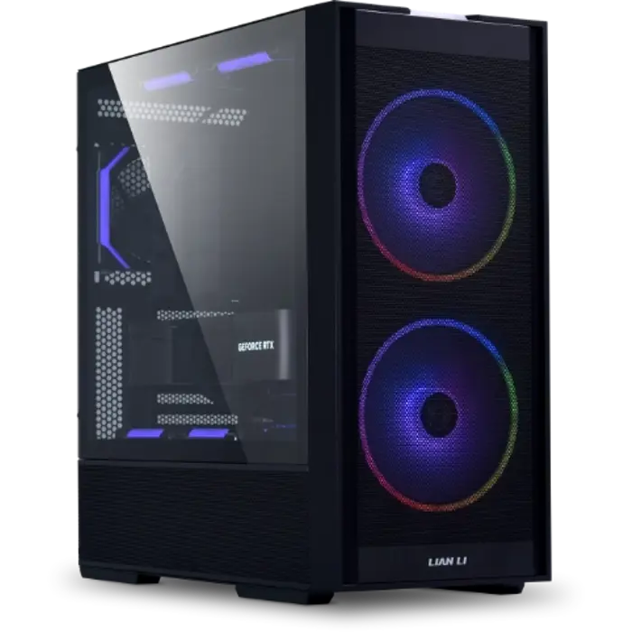 Lian Li LANCOOL 206 Gehäuse, Midi-Tower, ATX, Tempered Glass - schwarz-LANCOOL 206RX