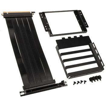 Lian Li O11D-1X-4 riser card cable + PCI slot cover - PCIe 4.0, black O11D-1X-4