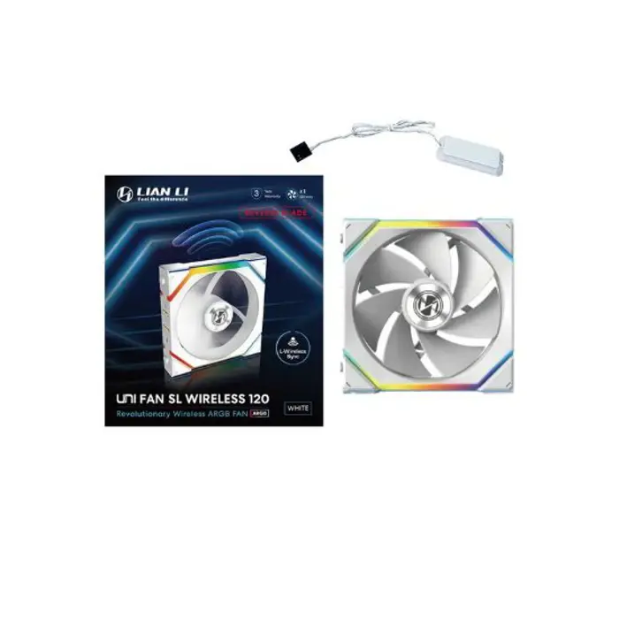 Lian Li UNI FAN SL-INF Wireless Lüfter, ARGB, PWM - Reverse Blade, 120mm, weiß-12RSLIN1W1W