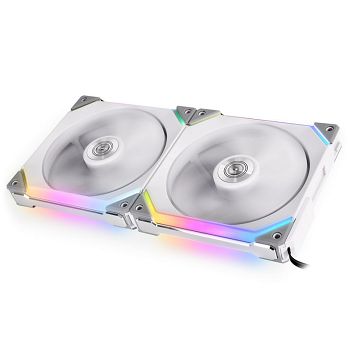 Lian Li UNI FAN SL140 RGB PWM ventilator, 2 komada sa kontrolerom - 140mm, bijeli UF-SL140-2W