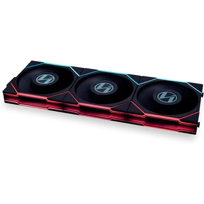 Lian Li UNI FAN TL Wireless LCD Lüfter, ARGB, PWM, 3er-Pack inkl. Controller - Reverse Blade, 120mm, schwarz-12RTLLCD1W3B