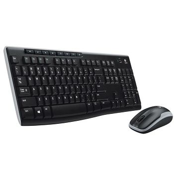 Logitech MK270 bežična tipkovnica i miš, crna