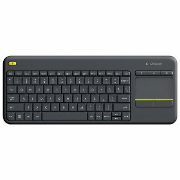 Logitech K400+ bežična tipkovnica+touchpad, crna