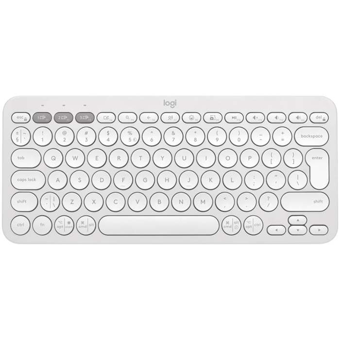 LOGITECH K380S Multi-Device Bluetooth Keyboard - TONAL WHITE - US INTL
