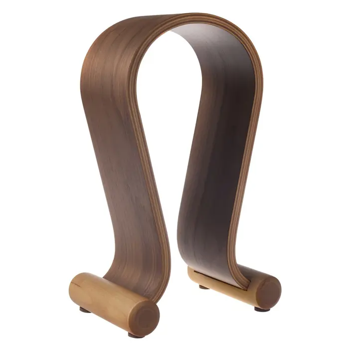 Maclean MC-815W Headphone Stand, Wooden, Walnut