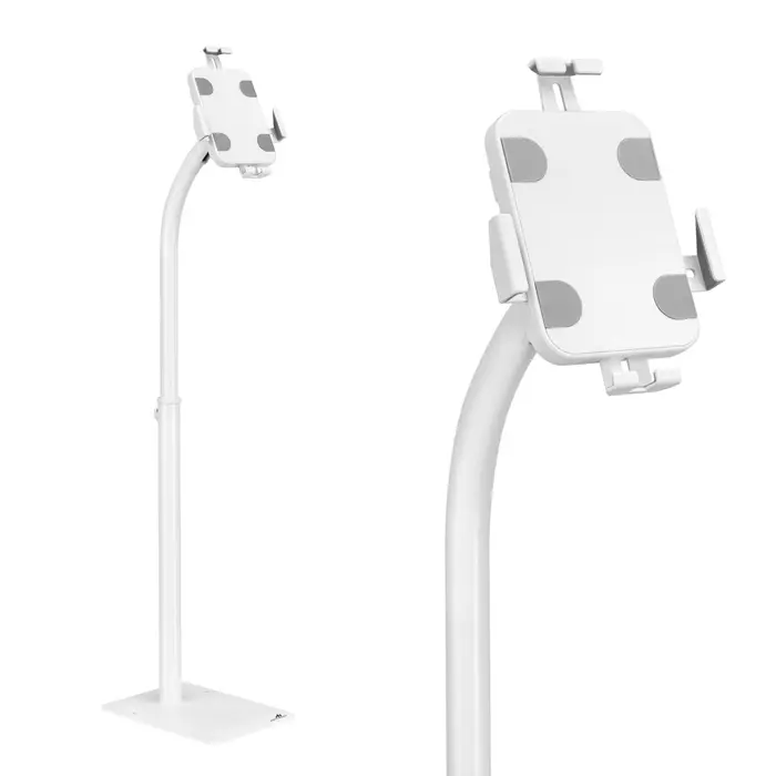Maclean Tablet Holder Stand, Floor Mount with Lock, 7.9"-11", Universal, MC-467W