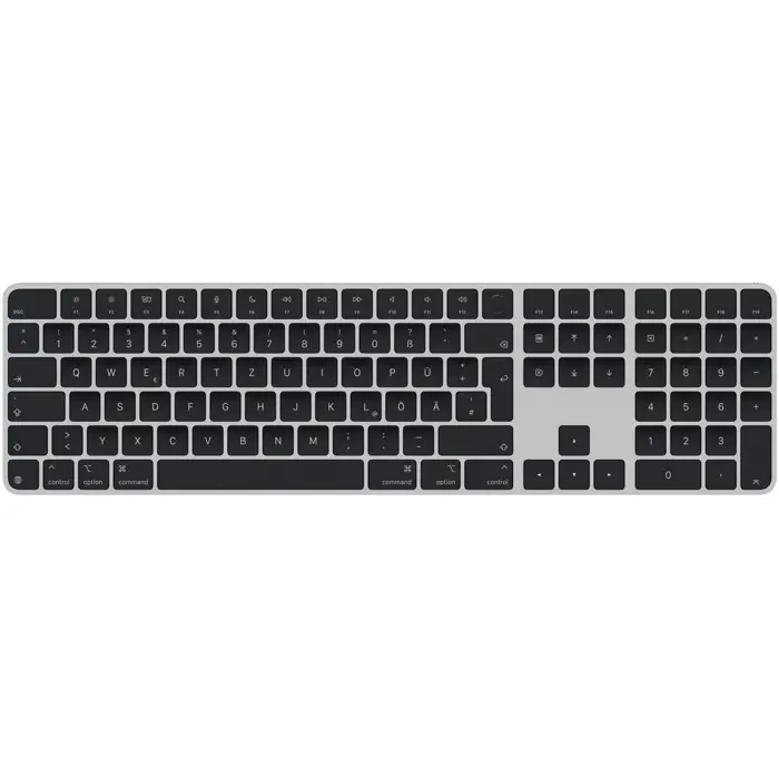 Magic Keyboard with Touch ID and numeric keypad (silver/black, DE layout, for Mac models with Apple chip)