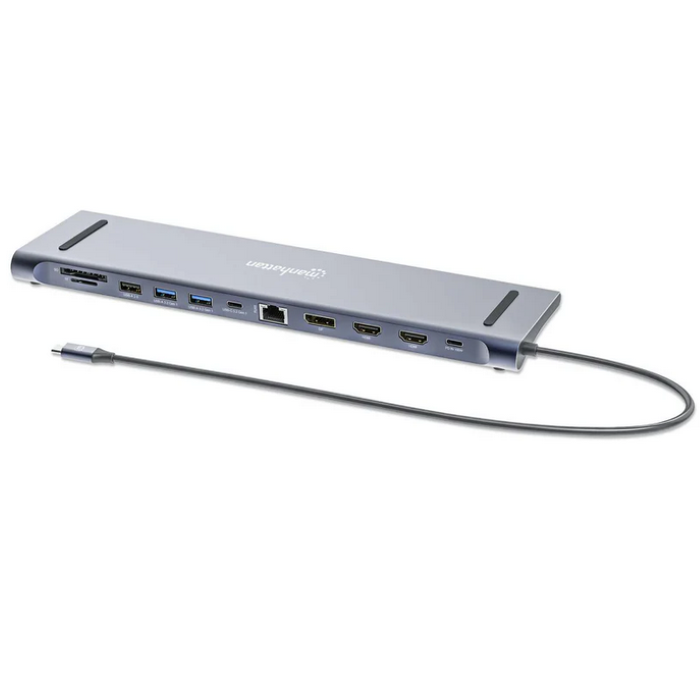 Manhattan docking USB-C 12-in-1 Triple Monitor 4K