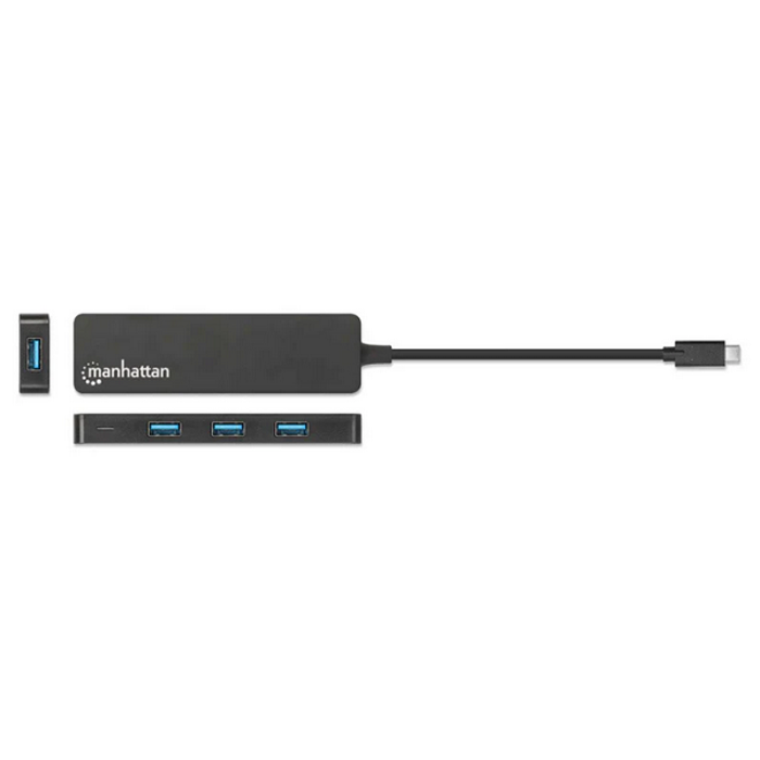 Manhattan Hub 4-Port USB 3.2 5 Gbps, crni