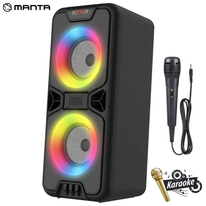 MANTA zvučnik FM, BT, 30W, disco efekti, HandsFree, mikrofon, baterija SPK816