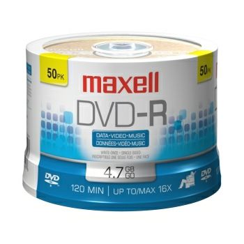 Maxell DVD-R 16x, 4.7GB 50 kom spindle