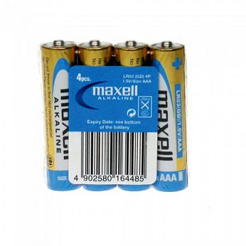 Maxell alkalne baterije LR-3/AAA, 4kom, shrink