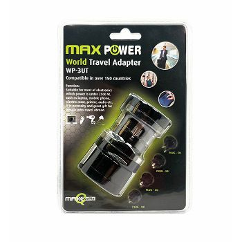 MAXPOWER ADAPTER UNIVERZALNI PUTNI WP-3UT CRNI 