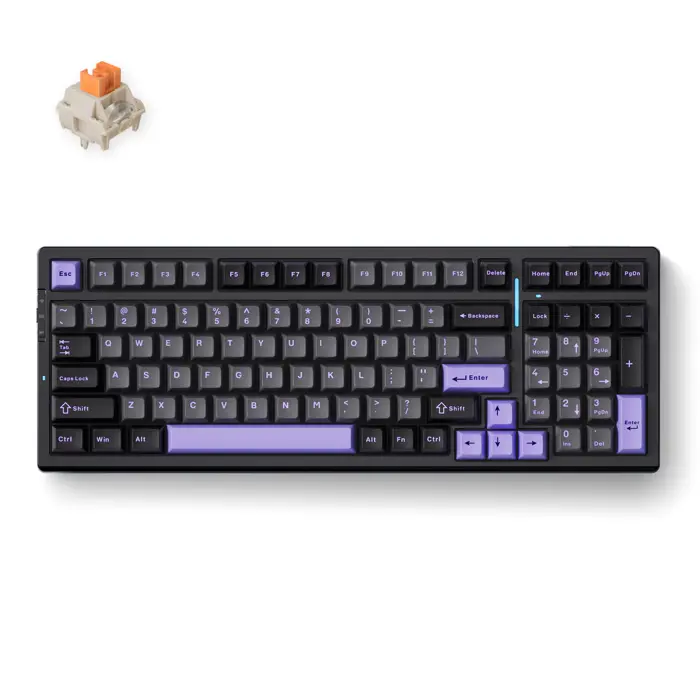 MCHOSE G98 Pro Mechanical Keyboard Black Purple, 98%, HW-G98S-3 /HR znakovi/