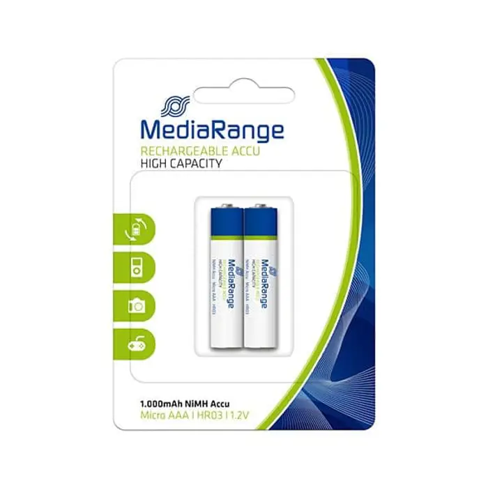 MediaRange AAA(HR03)1,2V punjive NI-Mh 1000mAh 2kom, MRBAT122