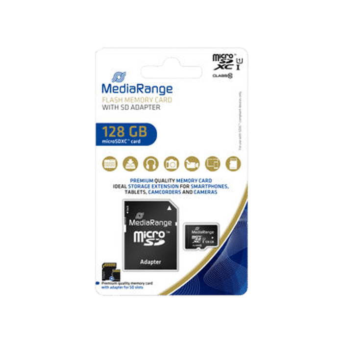 MediaRange MICRO SDXC MEMORIJSKA KARTICA, klasa 10, 128GB , MR945