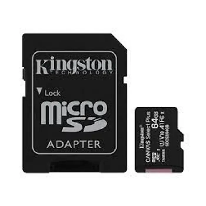 MEM SD MICRO 64GB Kingston Canvas Select Plus + Adapter SDCS3/64GB