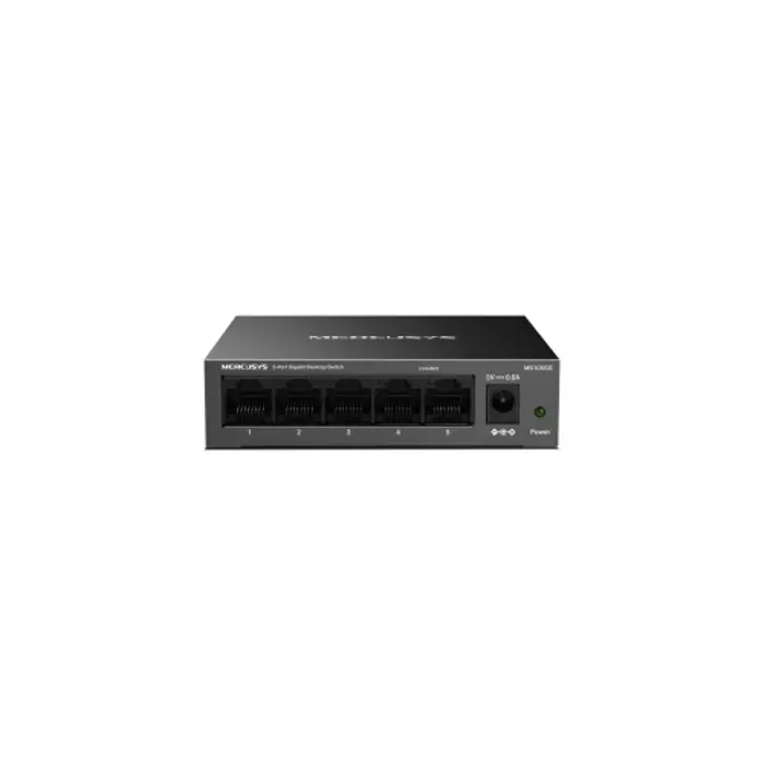 Mercusys MS105GS 5-Port Gigabit Desktop preklopnik (Switch) 5×10/100/1000Mbps, Plug & Play, Auto-Negotiation, Auto-MDI/MDIX, metalno kučište 